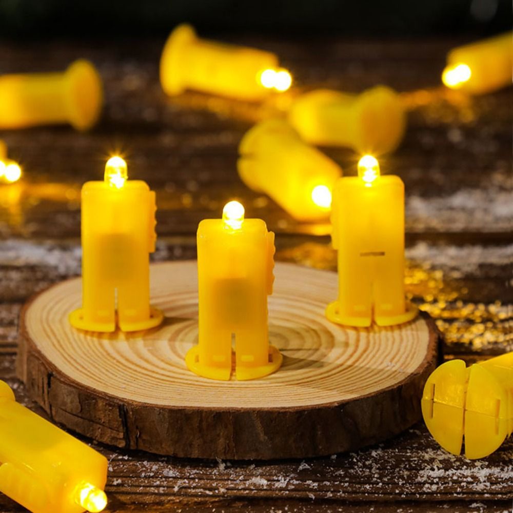 Candle Wick - 10 قطع فوانيس إلكترونية LED صغيرة،