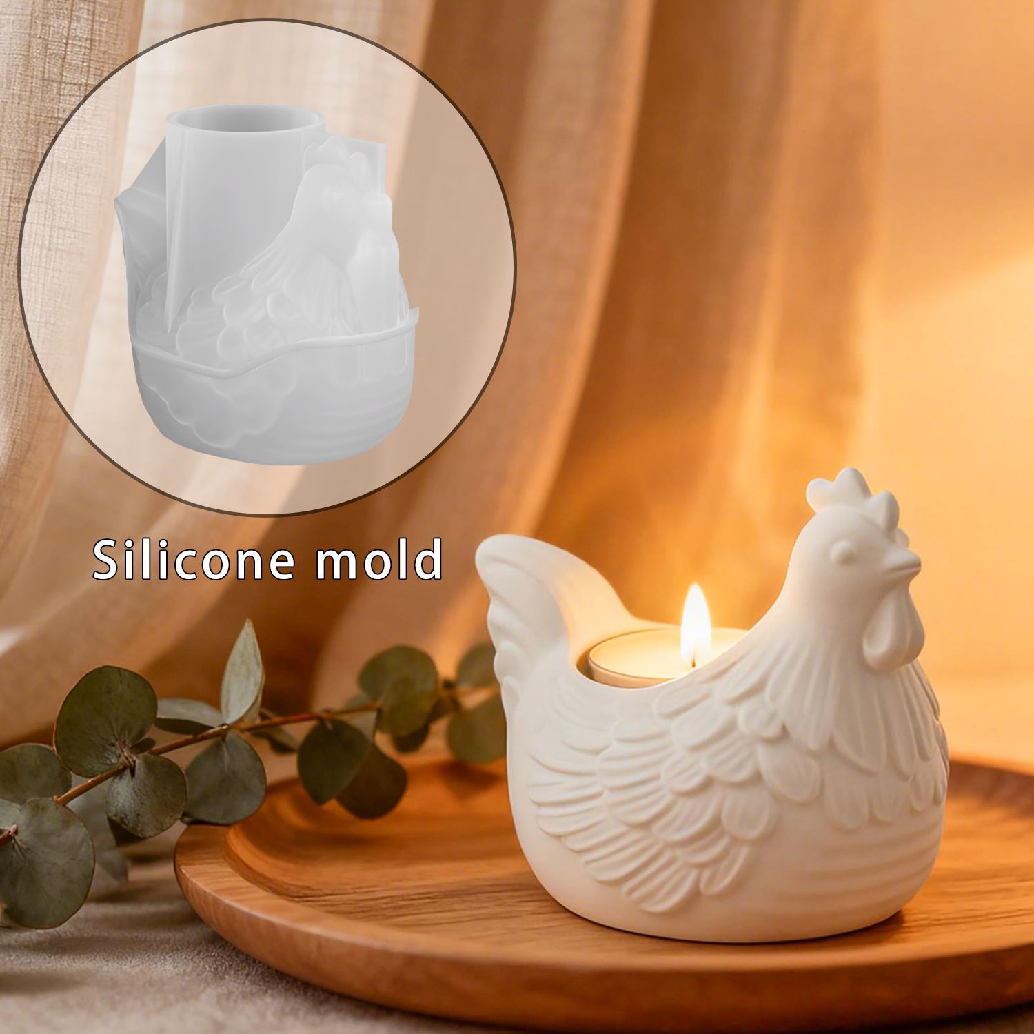DIY 3D ليتل الدجاج شمعة حامل ا - مراجعة Candle Molds وسعره